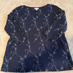 J. Jill embroidered top like new